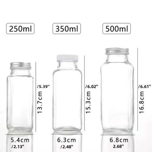 botellas de jugo de vidrio con tapa